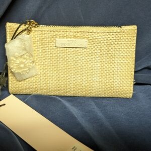 NWT BCBGeneration Straw & Citrus Slim Wallet